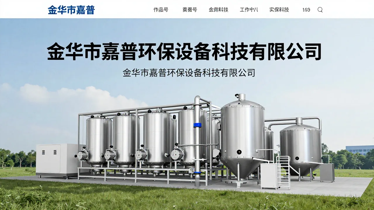 金华市嘉普环保设备科技有限公司 首页主视觉